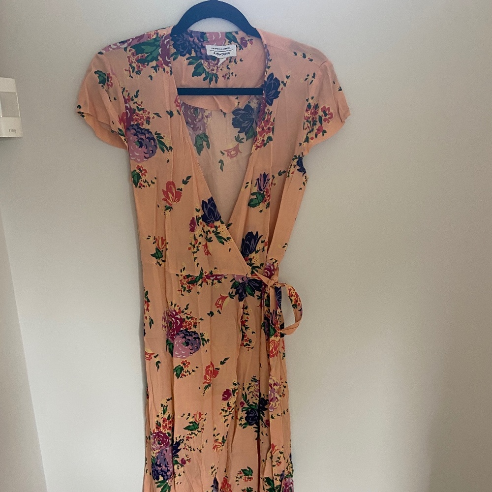 High Low Floral Wrap Dress Sz S